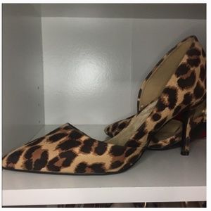 Leopard Print Closed Toe Pointy Heels